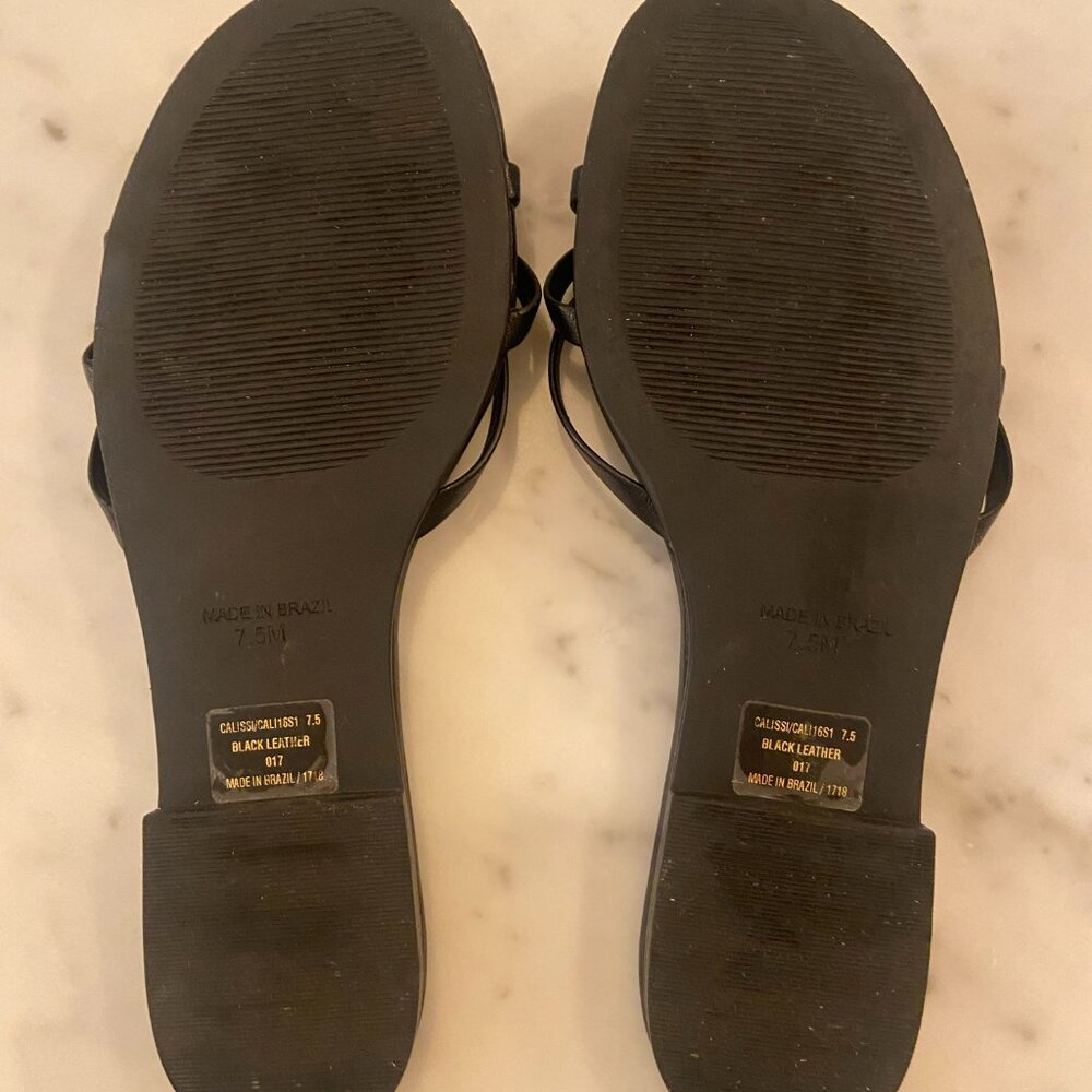 Steve Madden Calissi Black Leather sandals Size 7.5 - Picture 4 of 6